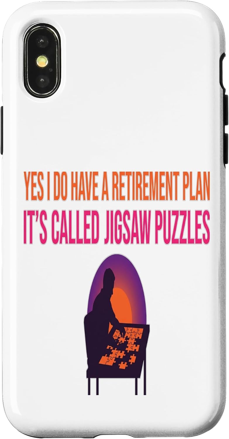 Retirement Plan Jigsaw Puzzles Humor for Adults Case for iPhone 16 Plus image 5