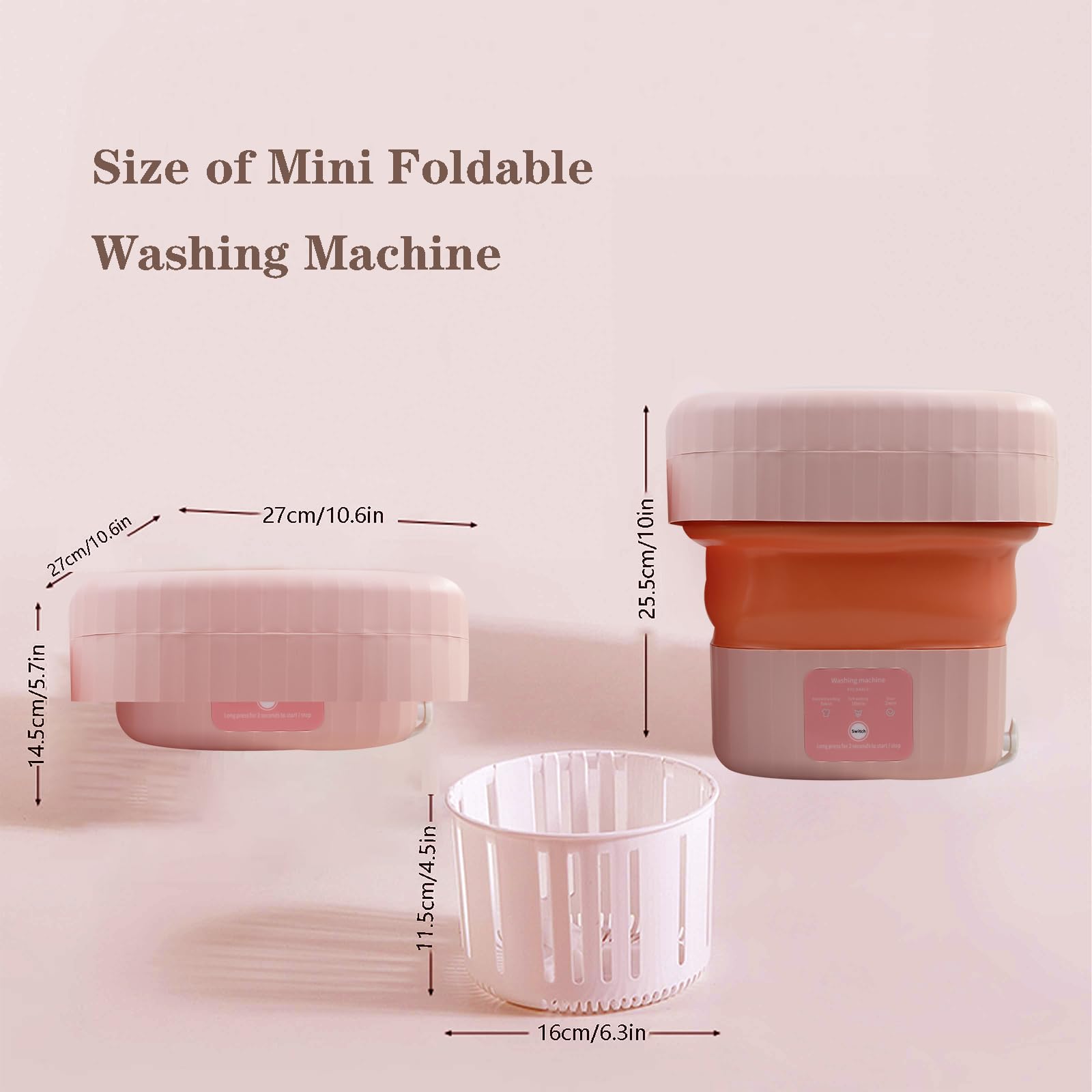 iVOLCONN Portable Washing Machine, 6L Foldable Mini Washing Machine