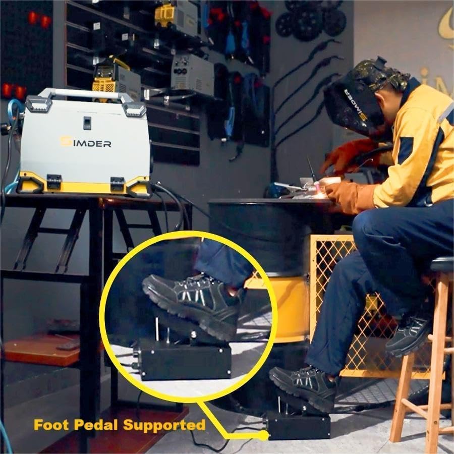 Image of SSIMDER MIG Welder 200A Plasma Cutter Welder Combo 10 in 1 multiprocess welder Pulse MIG /Gas MIG /Flux Core /HF TIG /Stick /Cut Aluminum Welder With Spool Gun for Home DIY Outdoor