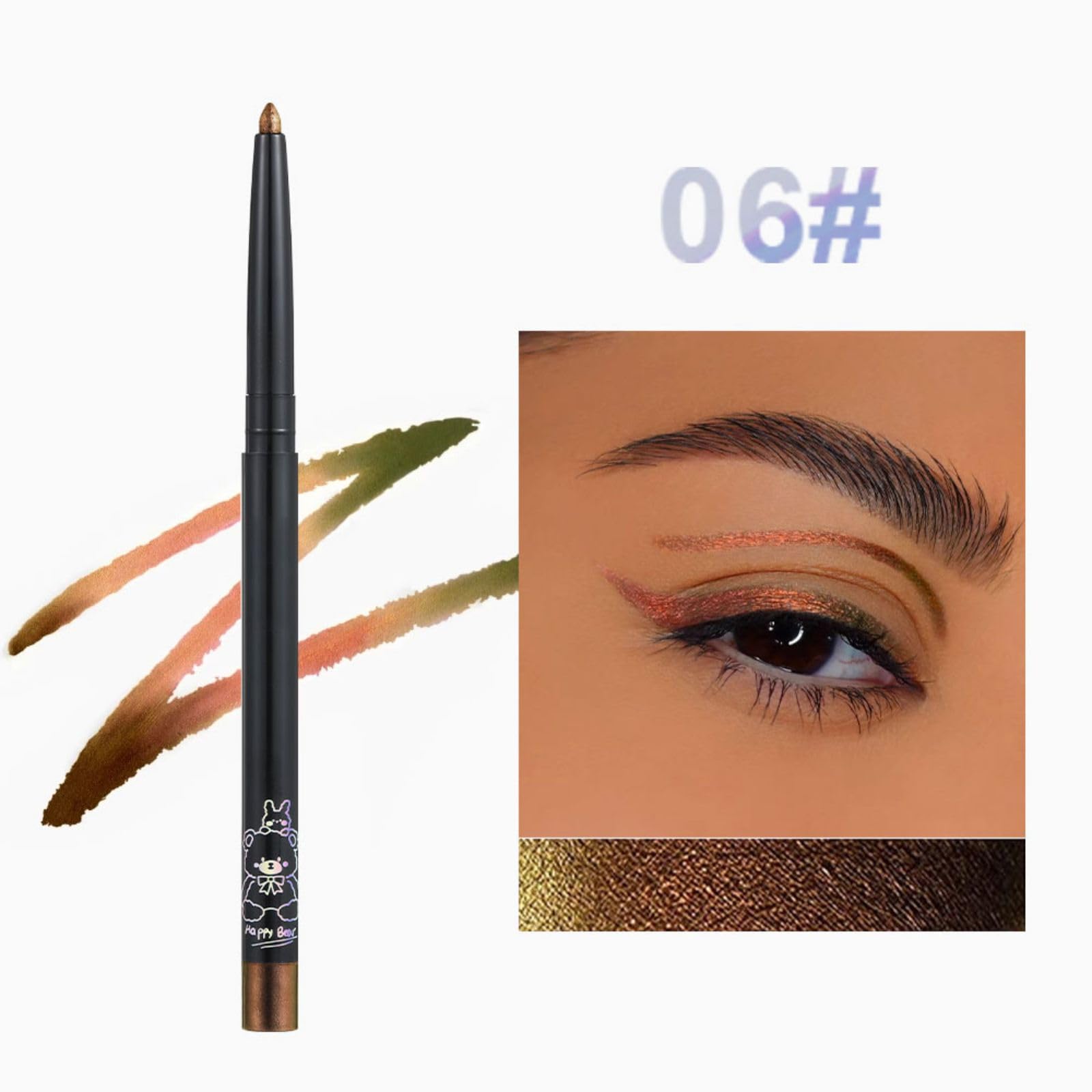 Vawolecy Chameleon Metallic Eyeshadow & Eyeliner Gel Pencil, 24H Long-Lasting Waterproof Shifting Colors Glitter Eye Makeup - Image 2