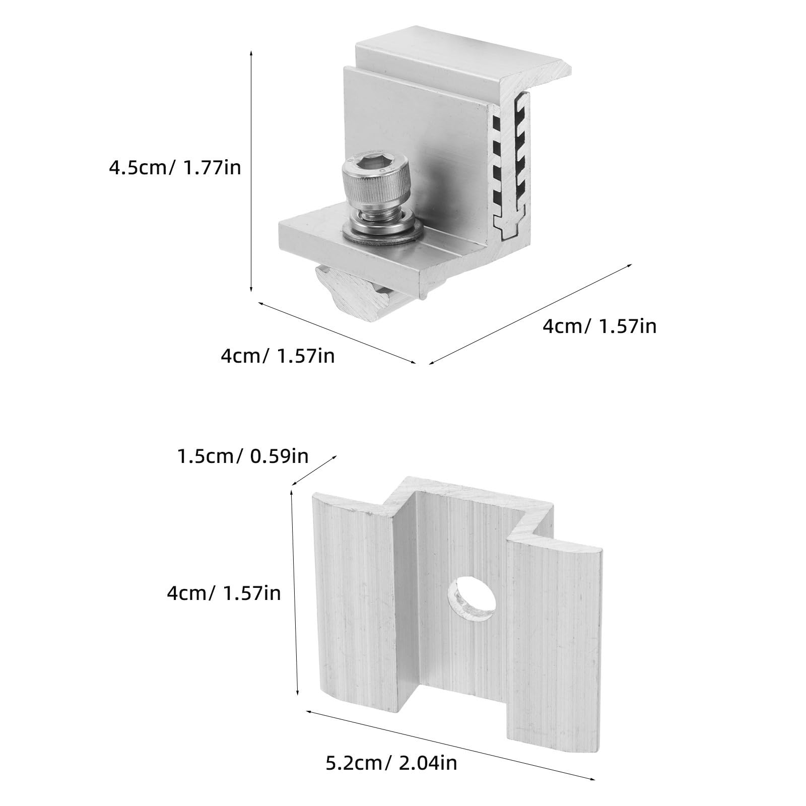Staffe Fotovoltaiche Regolabili per Pannelli Solari 30-50mm