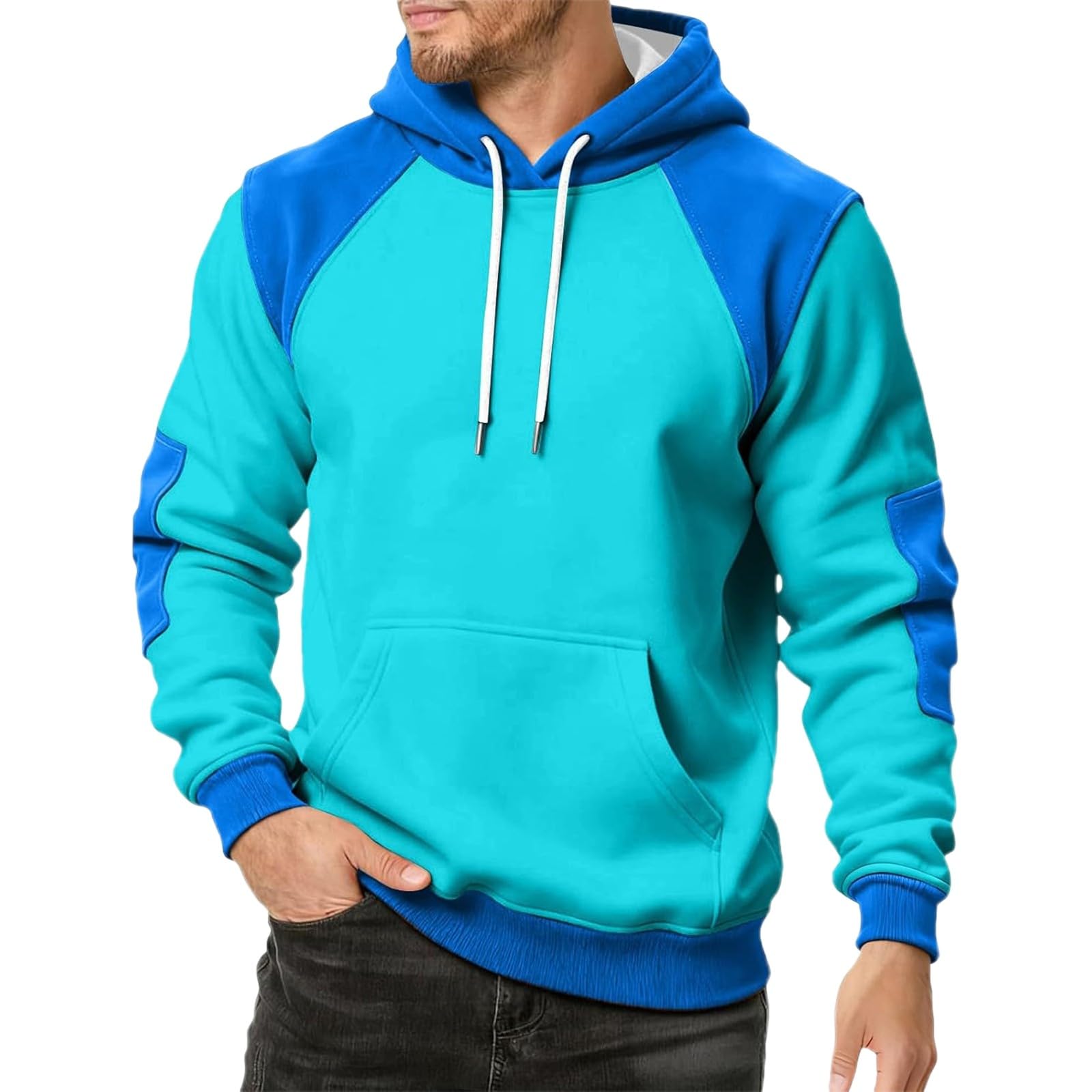 Sudadera con Capucha Casual de Felpa Manga Larga Corte cómodo Ideal para Actividades diarias y Exteriores con Bolsillo Delantero