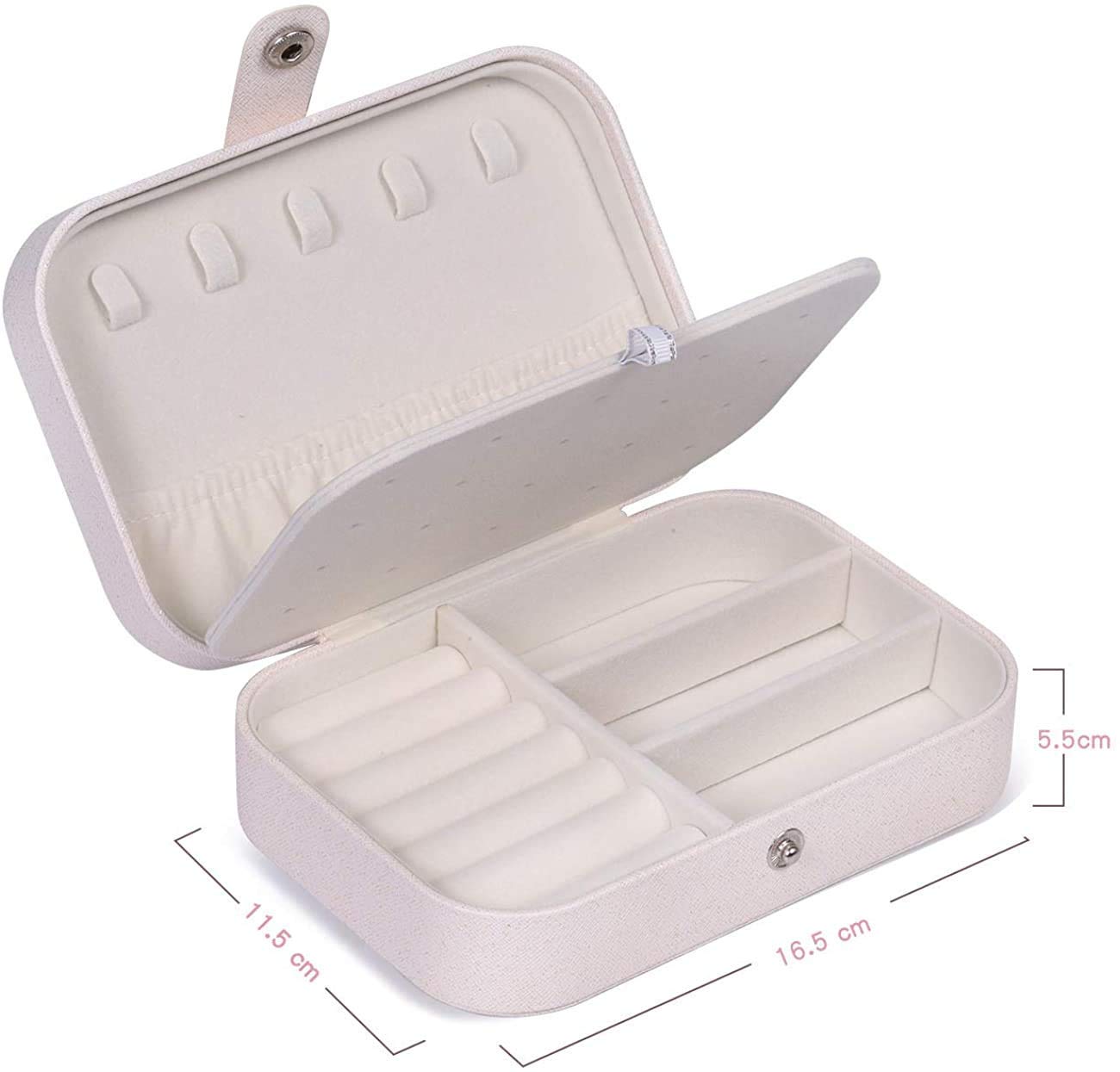 Jewellery Box, PU Leather Jewelry Case, Travel Jewelry Storage Case for Rings, Earrings, Necklace, Bracelets Organizer Jewellery Storage Boxes