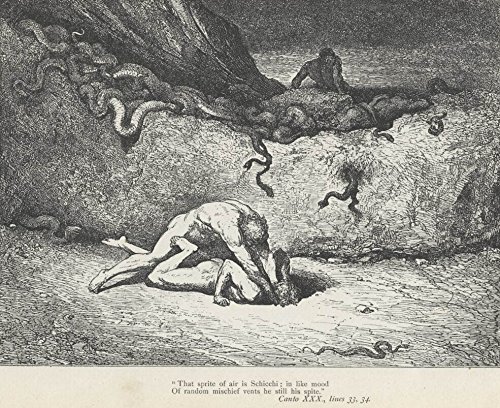 Lámina Enmarcada de Gustave Doré: El Infierno de Dante, Canto 30, Versos 33-34