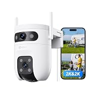 EZVIZ 6MP (3MP+3MP) Telecamera WiFi Esterno con Doppia Lente, Telecamera per Esterni a 360°)