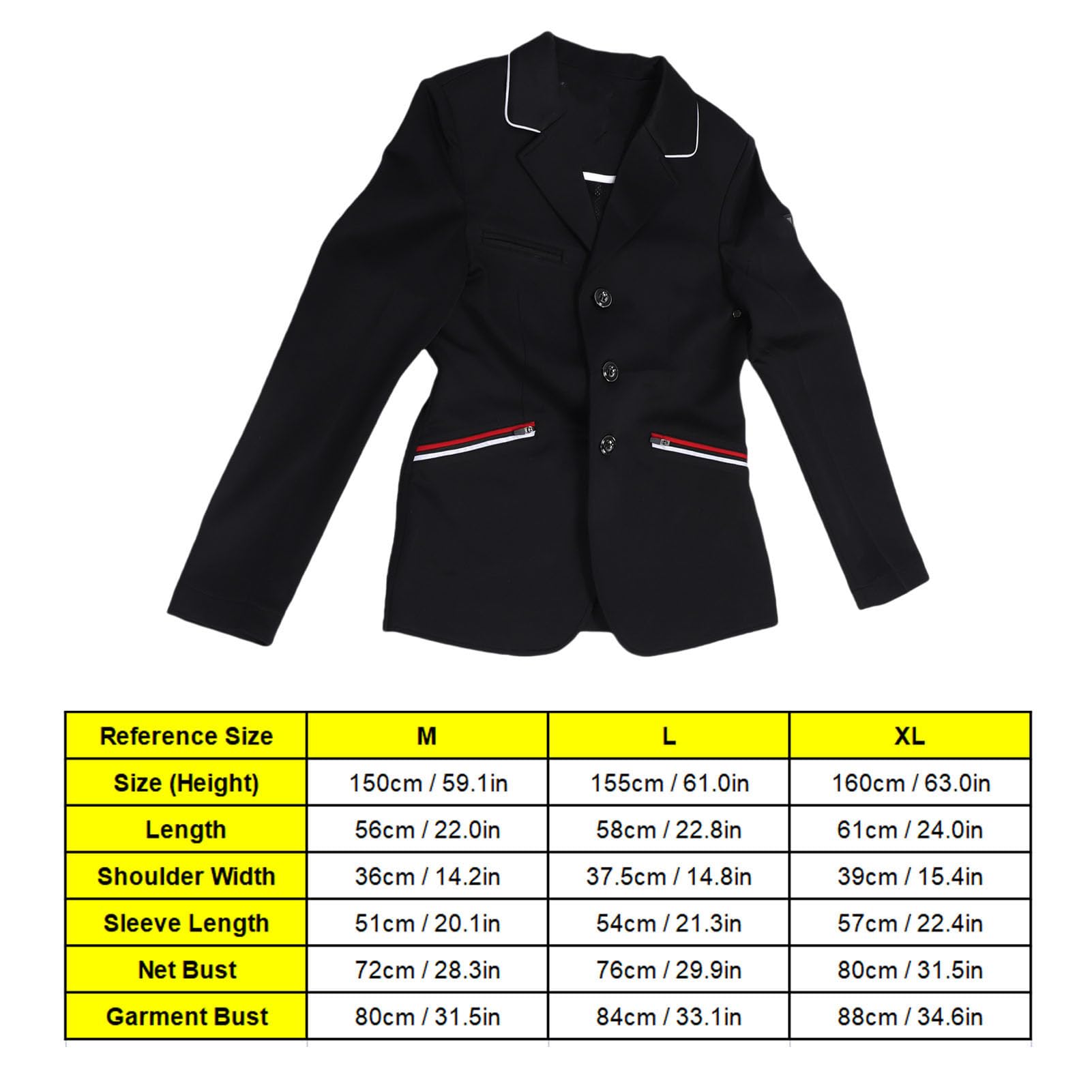 Chrees Chaqueta de Equitación Infantil, Transpirable, Ligera y Elegante, con Diseño Unisex, Ideal para Entrenamiento, Competición y Uso diario. (160)