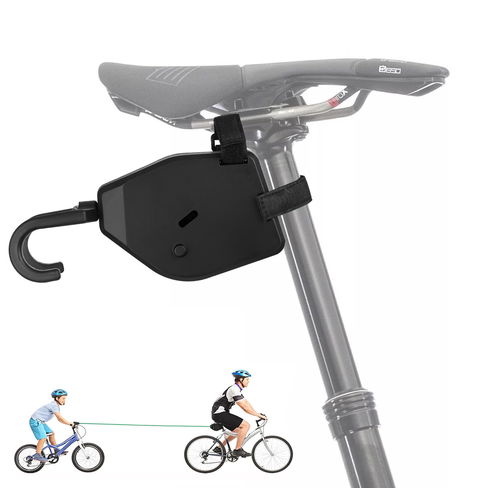 Corda di Traino per Bicicletta Bambino 2,5m Vankarr Compatibile Universale Avvolgimento Automatico