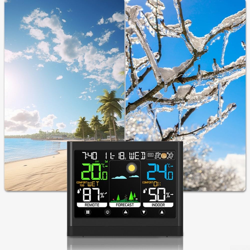 Stazione meteo digitale con touch screen a 6 livelli per le previsioni