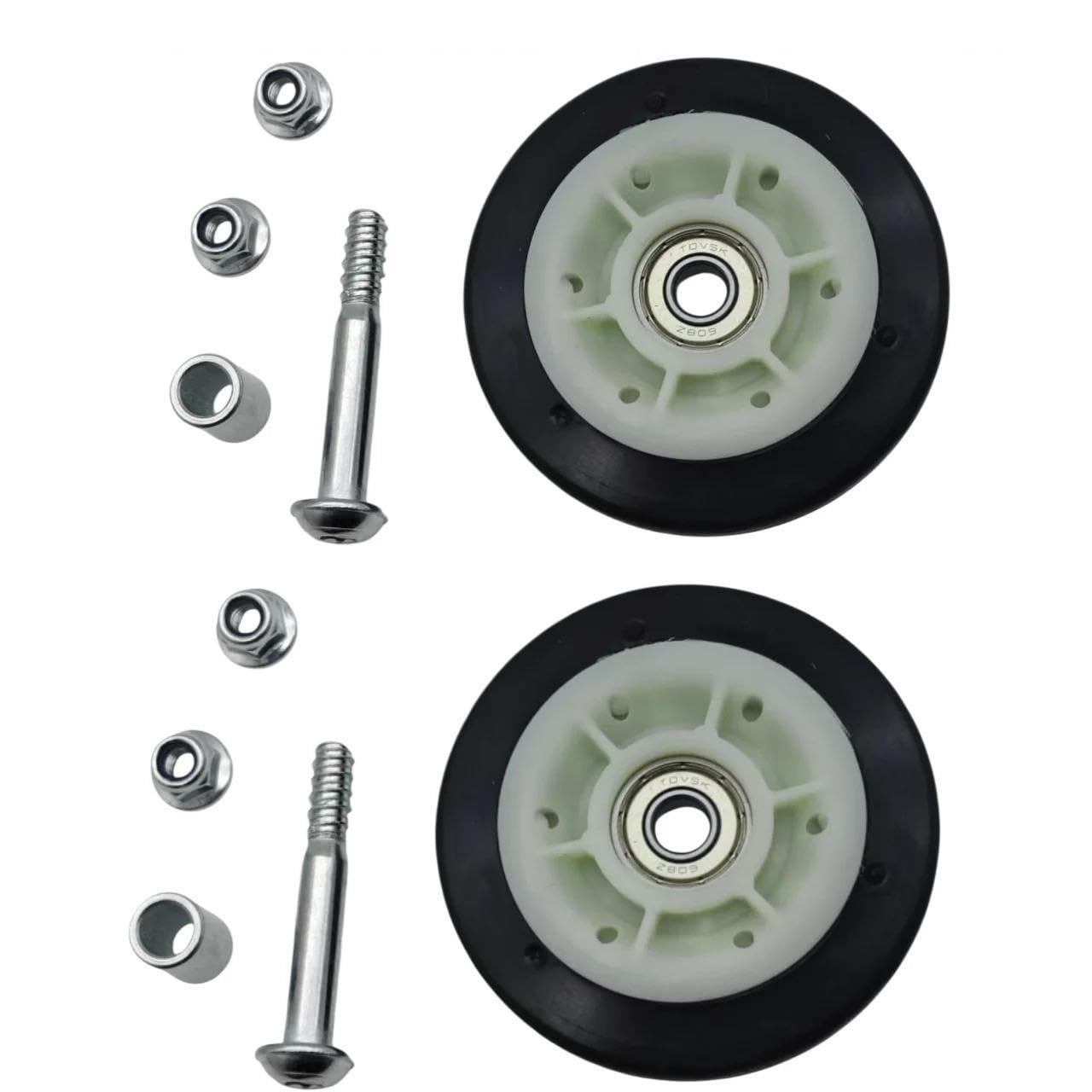 2 Set 00613598 Kit Ruota Rullo Di Supporto Tamburo Asciugatrice 00600427