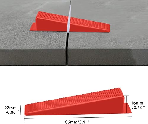 Miniatura 2 de 400 piezas de cuñas reutilizables para sistema de nivelación de azulejos, adecuadas para espaciadores de 18 pulgadas, espaciadores de 116 pulgadas,