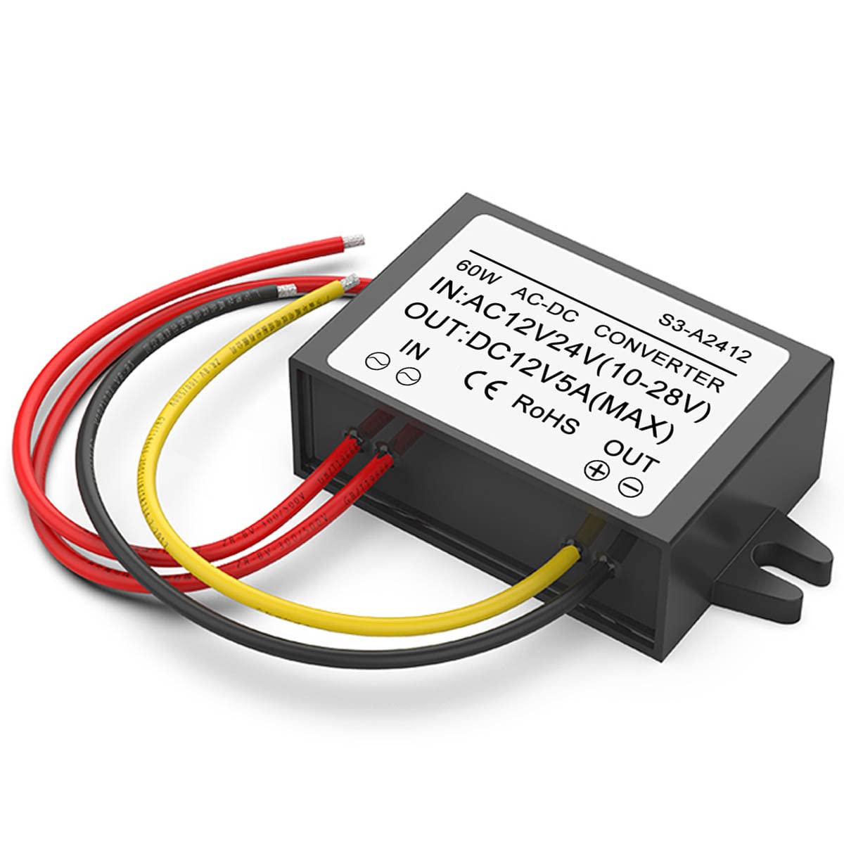 Convertitore AC/DC Greluma 12V/24V A 12V 5A 60W - Step Down Impermeabile - Foto 14