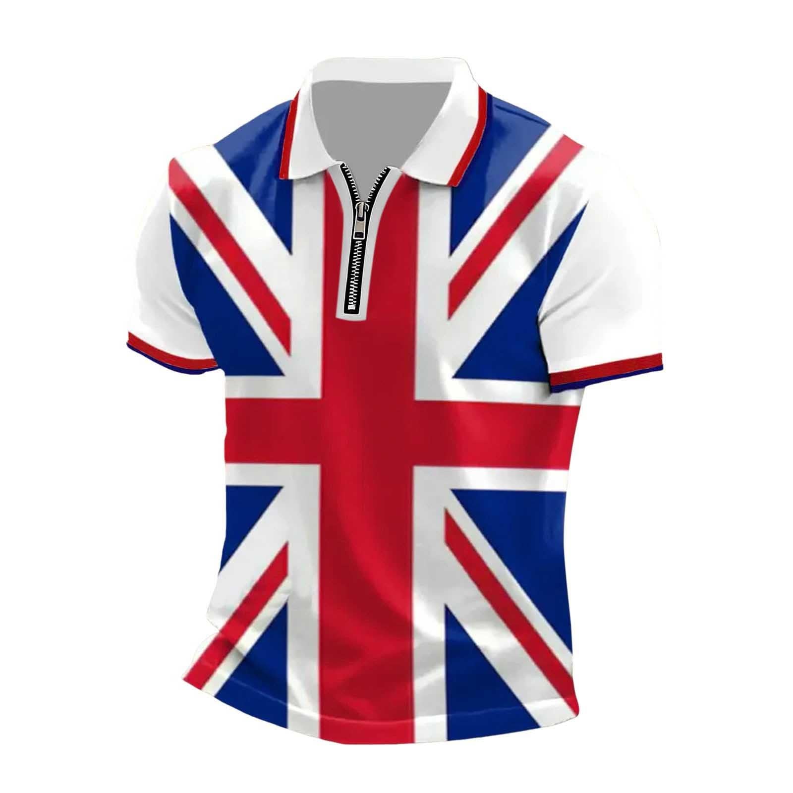 England St George's Cross Polo Shirt Classic Poloshirt with Red England Flag Design Perfect for Football Fans for Match Day Stadium Pub Euro 2026
