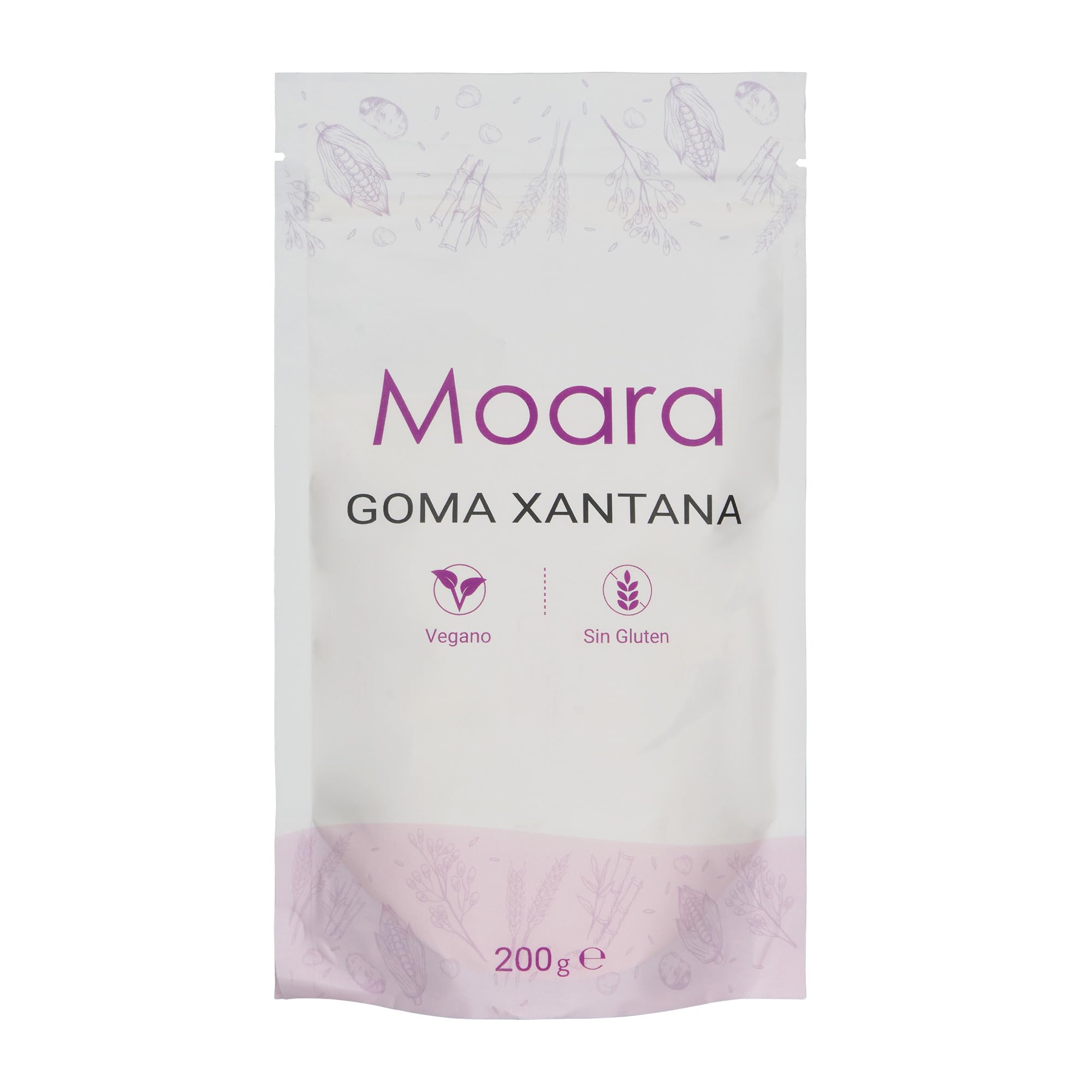 Moara Goma Xantana en Polvo 200g Sin Gluten Vegana Natural Espesante Alimentario Keto