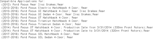 Miniatura 16 de PowerSport Kit de frenos y rotores delanteros y traseros Pastillas de freno delanteras y traseras, rotores de freno y pastillas de freno
