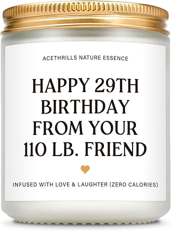 AceThrills Best Friend Birthday Gifts for Women Bestie Friendship Gifts for Women Unique, 40th 50th 65th 70th 75th 80th Birthday Gift for Woman her - Lavender Scented Candles (Your 110 Lb. Friend)