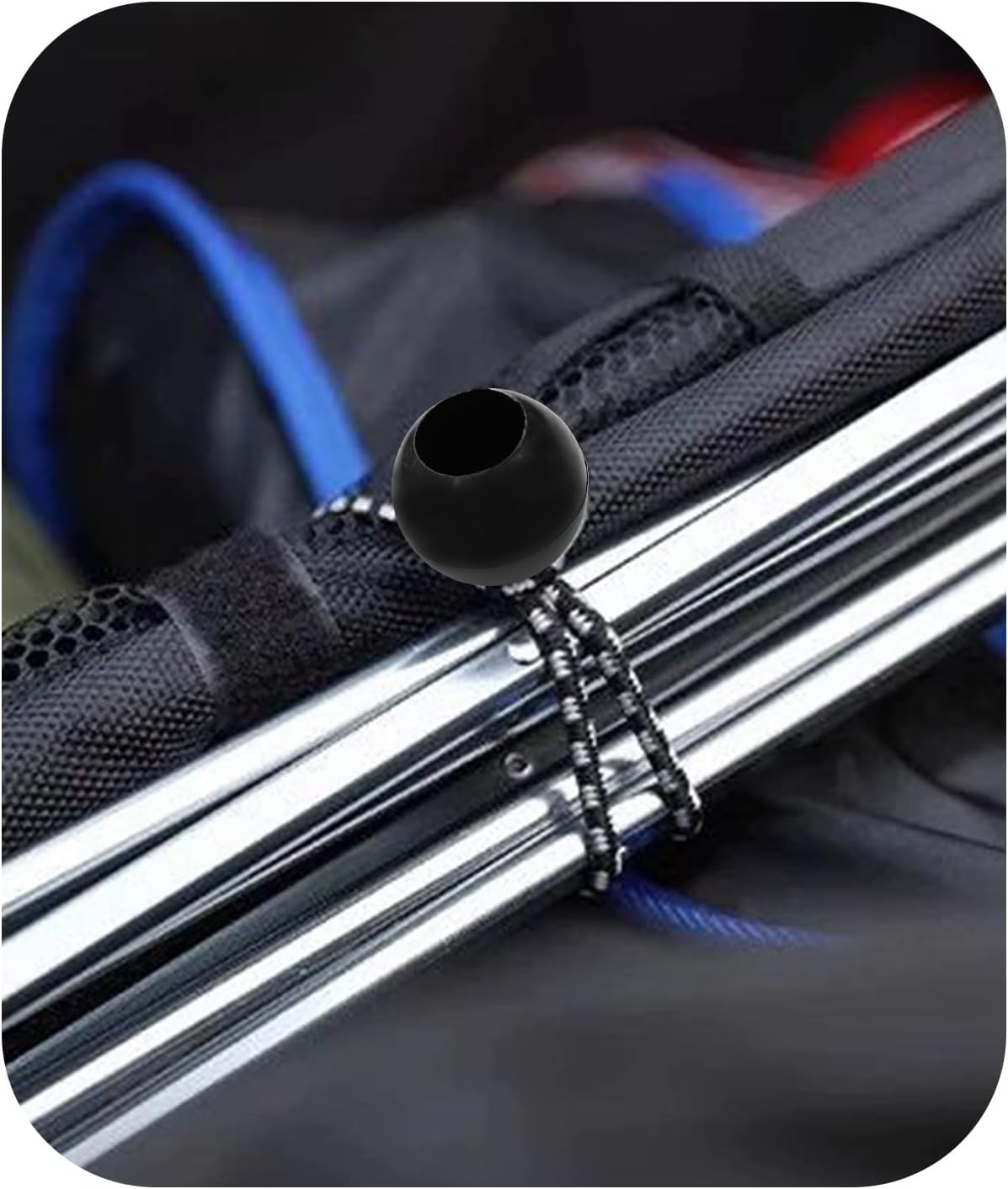 32Pcs 28.5mm Plastic Bungee Cord Toggle Balls, Rubber Rope Ball End Locks for Elastic Rope, Tent, Canopy, Trampoline, Camping image 5