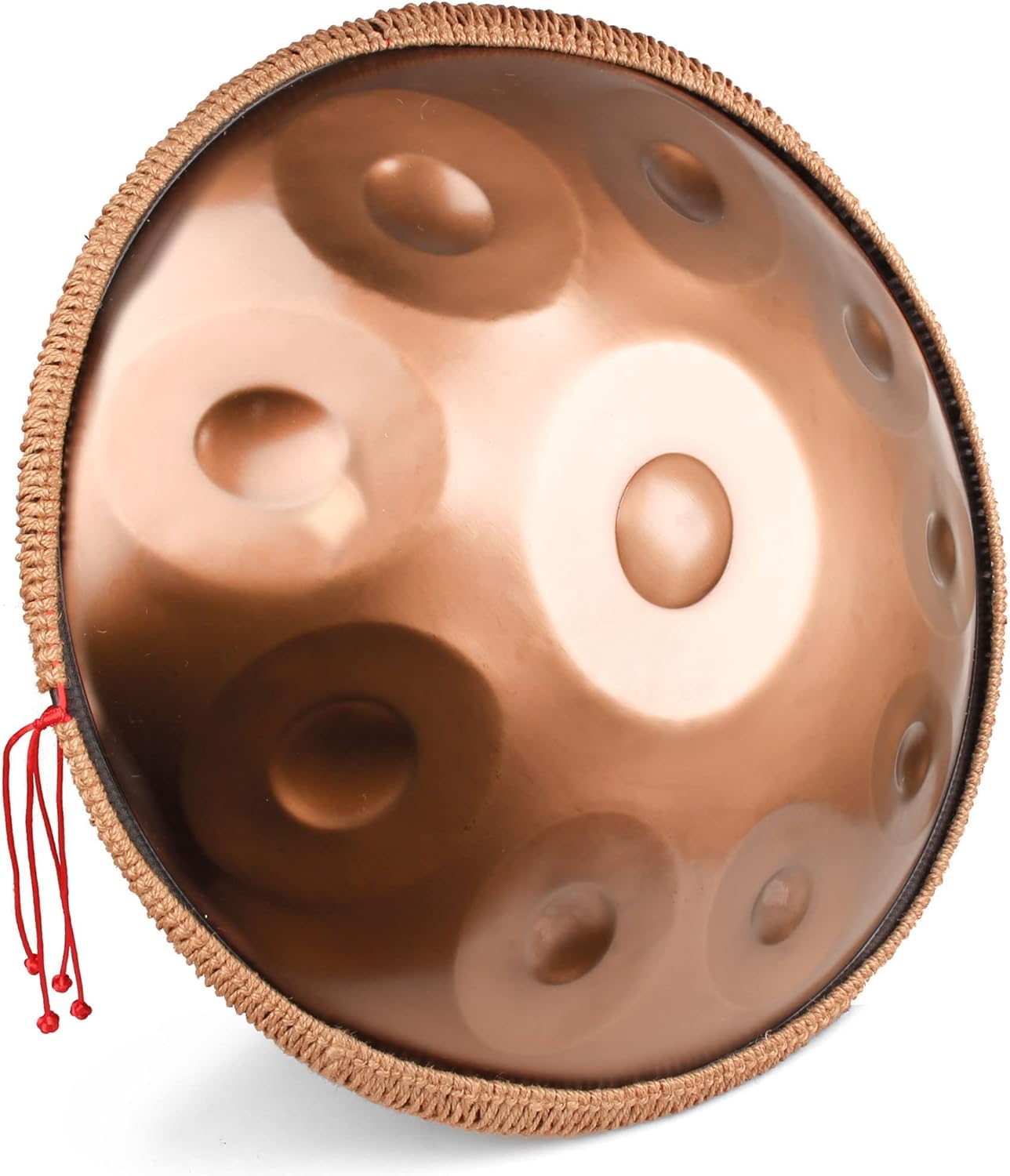 Handpantrommel 10 Noten 55,9 cm Stahlzungentrommel mit Softbeutel, 440 Hz in D-Moll, harmonische Percussion für Klangheilung, persönliche Meditation, Yoga (Gold)