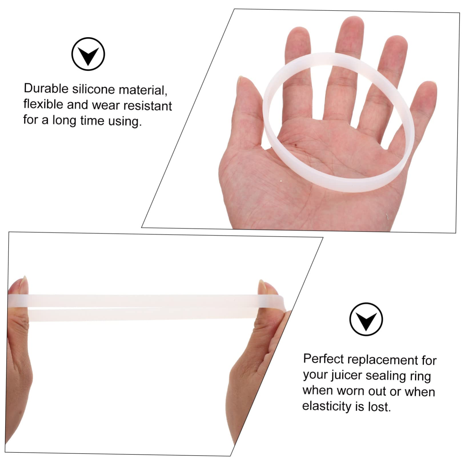 Alipis 2sets 6pcs Washable Silicone Gasket for Juicer Sealing Ring Flexible for Juicer Blades Rack 6pcs*2