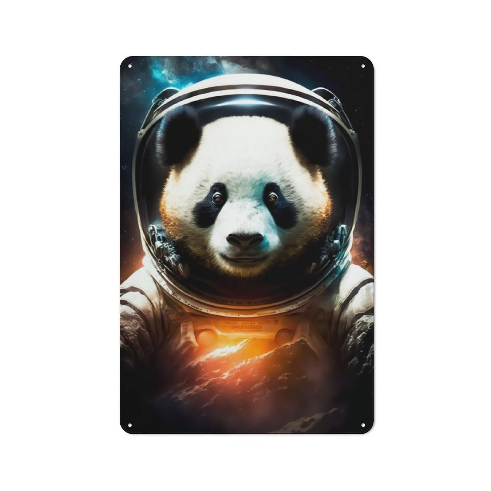 Junmoney Panda Rustic Tin Sign 30X20cm Featuring For Garage Wall, For Vintage Wall Decor Fans, For Home Office And Studio Walls