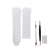 25mm 19mm 22mm Rubber Watch Strap for Hublot Big Bang-Linear Texture Soft Silicon with Replacement Band Tool