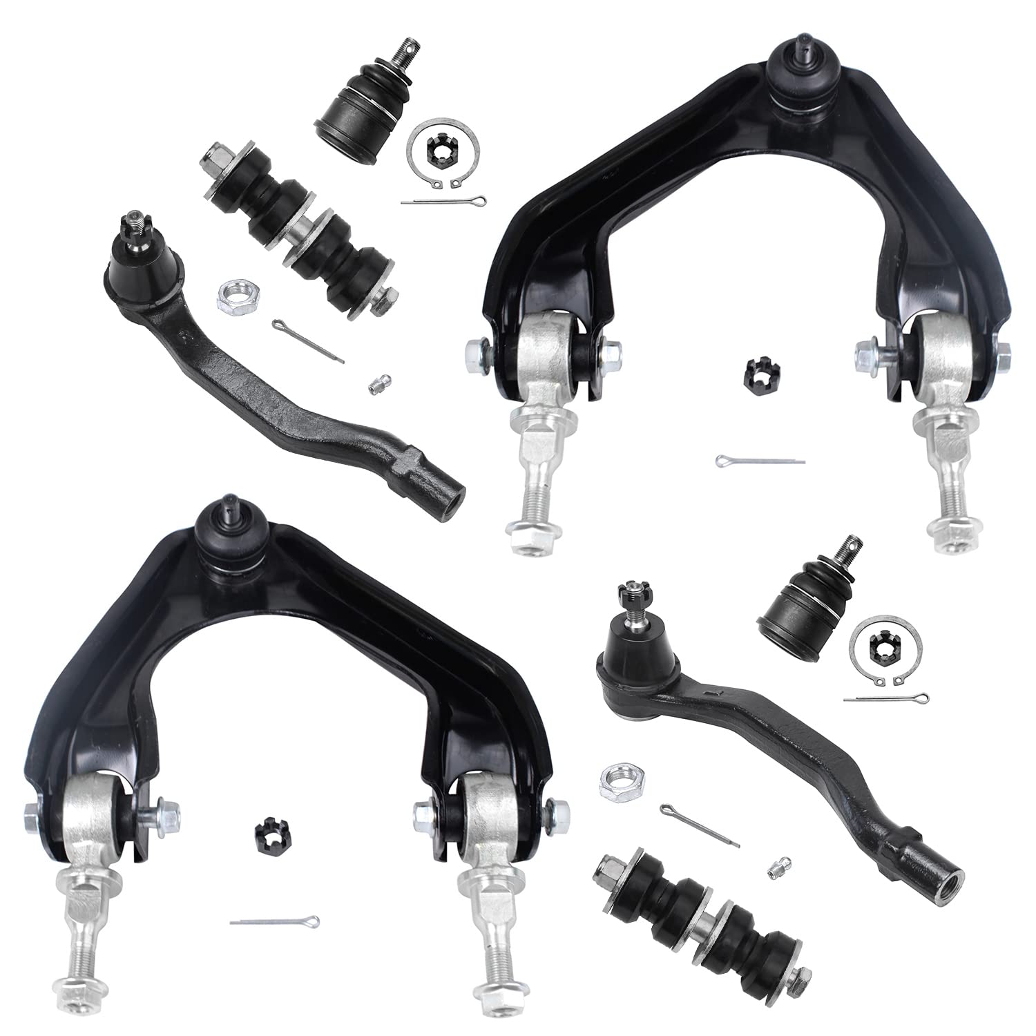 Detroit Axle - 8pc Front End Suspension Kit for 90-93 Honda Accord, Upper