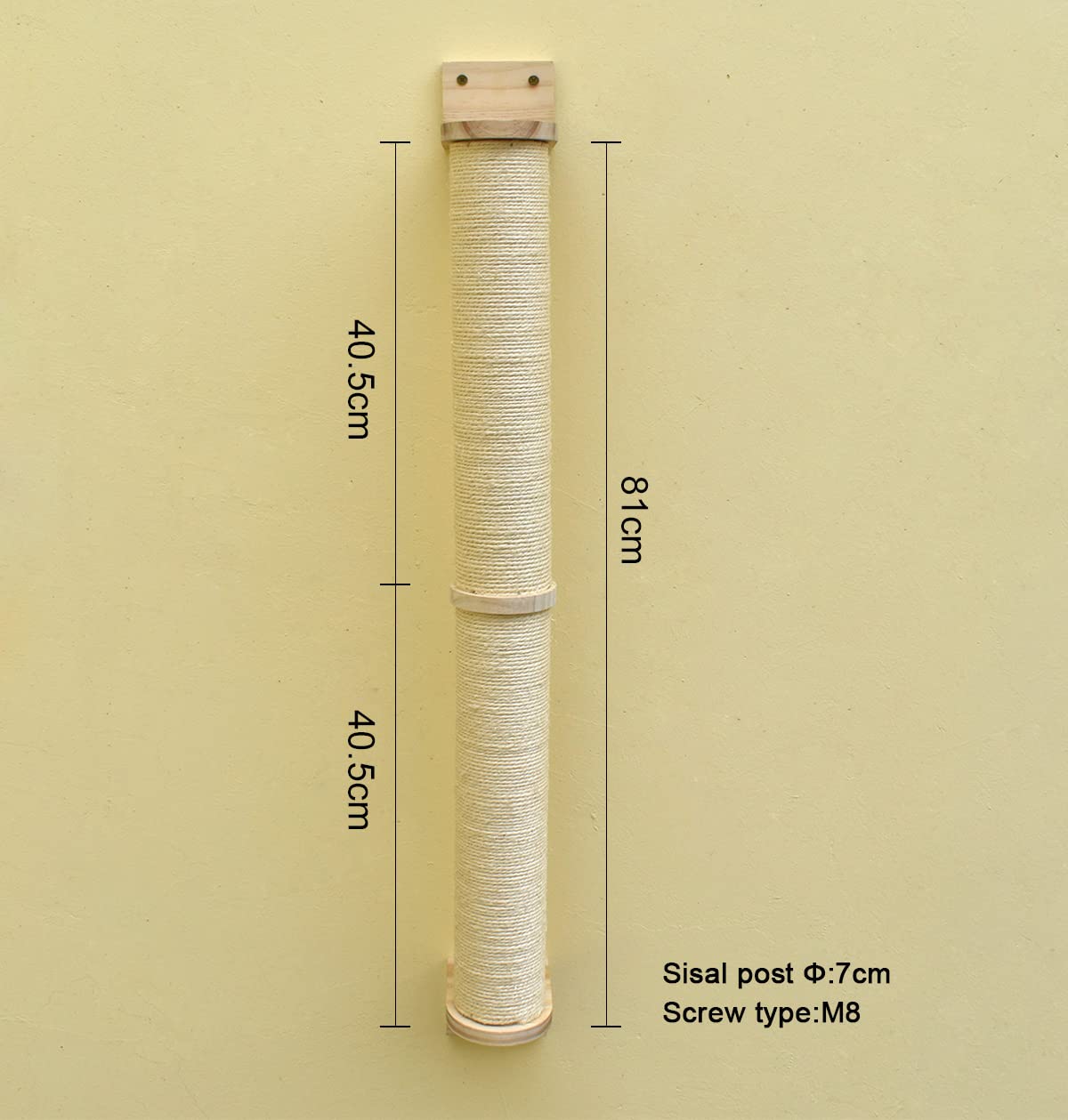 Tiragraffi da Parete，Tiragraffi Per Gatti，Graffiatoio Per Gatti，Percorso Gatti da Parete(Sisal Rope_Φ7)