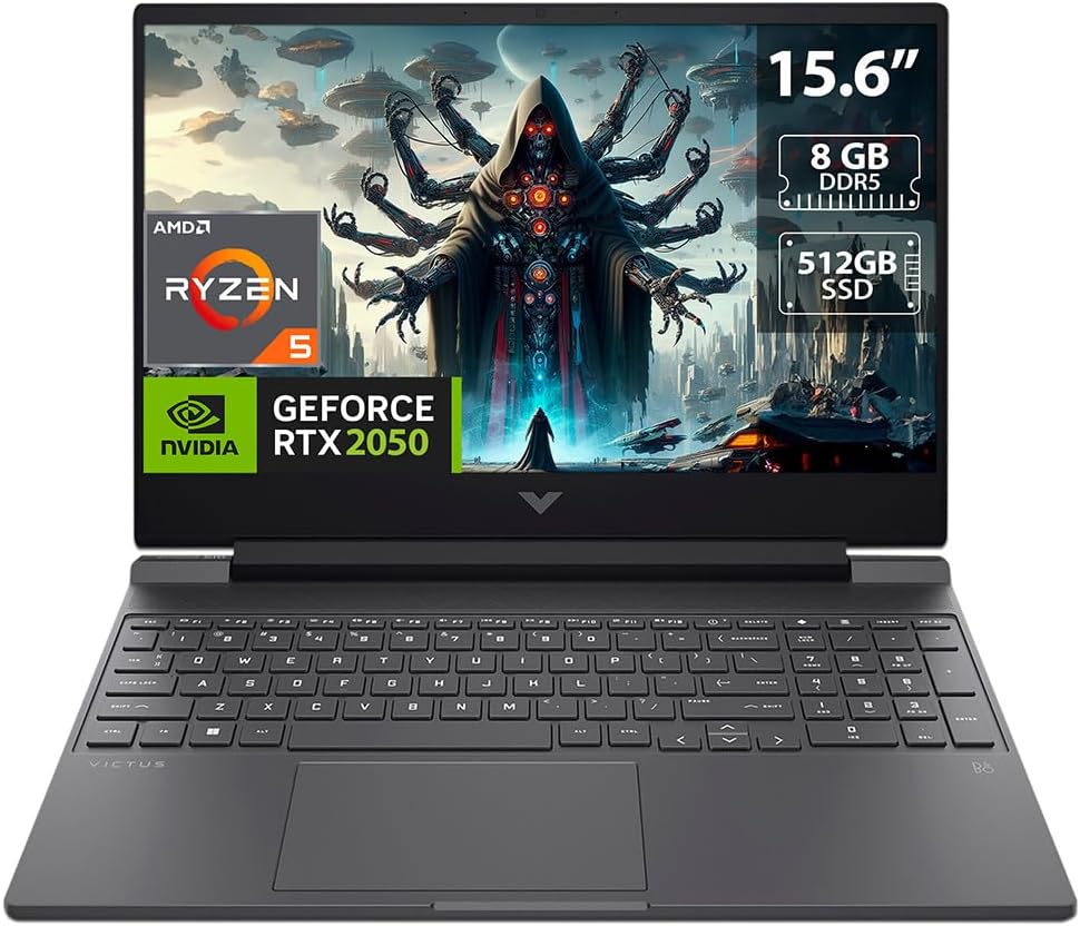 Victus 15.6" Gaming Laptop - AMD Ryzen 5 7535HS - 8GB Memory - NVIDIA GeForce RTX 2050-512GB SSD - Mica Silver