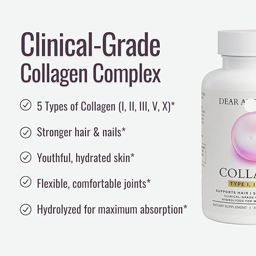 Miniatura 3 de Colágeno 5 - Tipos I, II, III, V y X - Péptidos de colágeno hidrolizados - 90 cápsulas - Apoya la piel, el cabello, las uñas, las articulaciones y