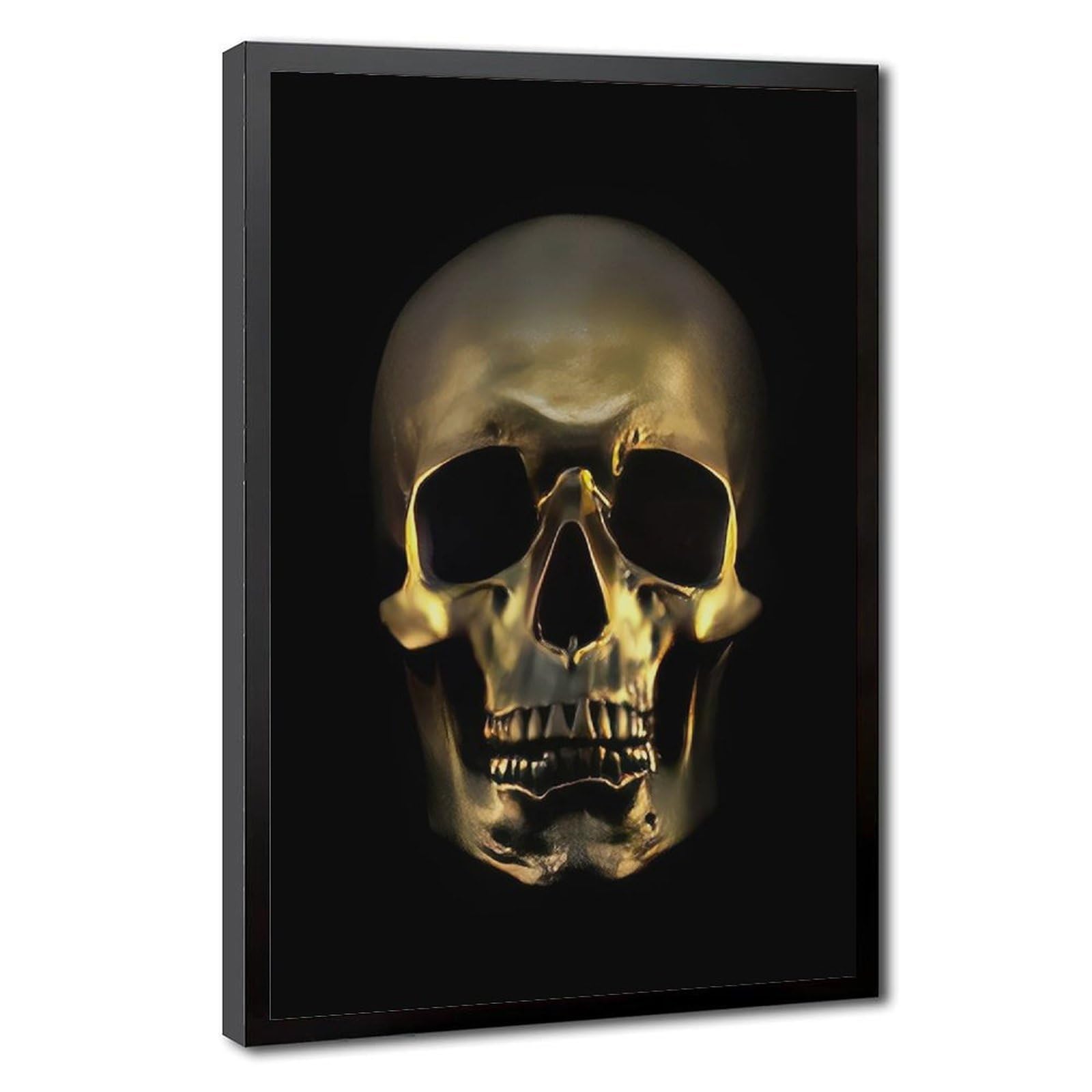 Bareronor Golden Skull Poster Canvas Poster Bedroom Decor Landscape Office Room Decor Gift 24" L X 36" W