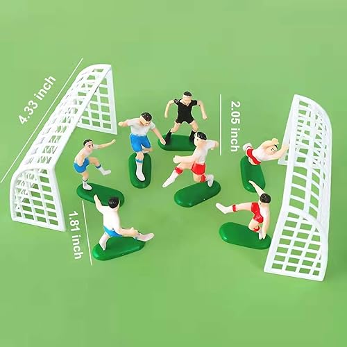 Miniatura 3 de Decoración para tartas de fútbol, juguetes de jugadores de fútbol, fiesta temática de fútbol, decoración de pasteles de feliz cumpleaños, decoración