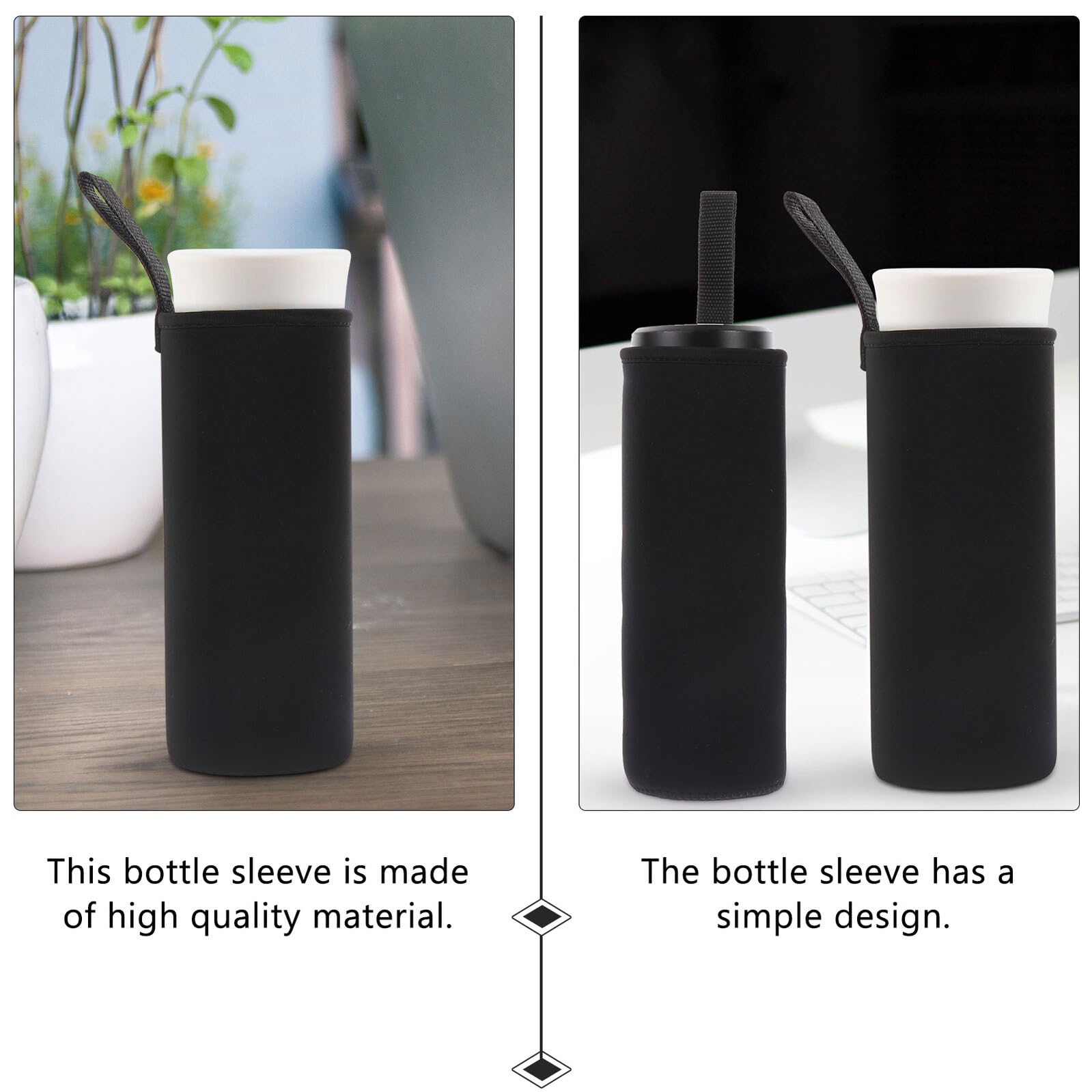 Funda Térmica para Botella de Silicona Gruesa, Protectora Antideslizante para Vaso de Vidrio 550ml y 1000ml, 10 Piezas, Adecuado para Deportes y Actividades al Aire Libre