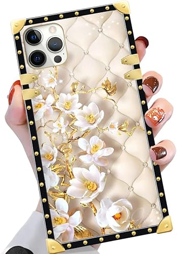Funda compatible con iPhone 11, TPU suave de lujo y parte trasera de policarbonato duro para niñas y mujeres, funda protectora a prueba de golpes
