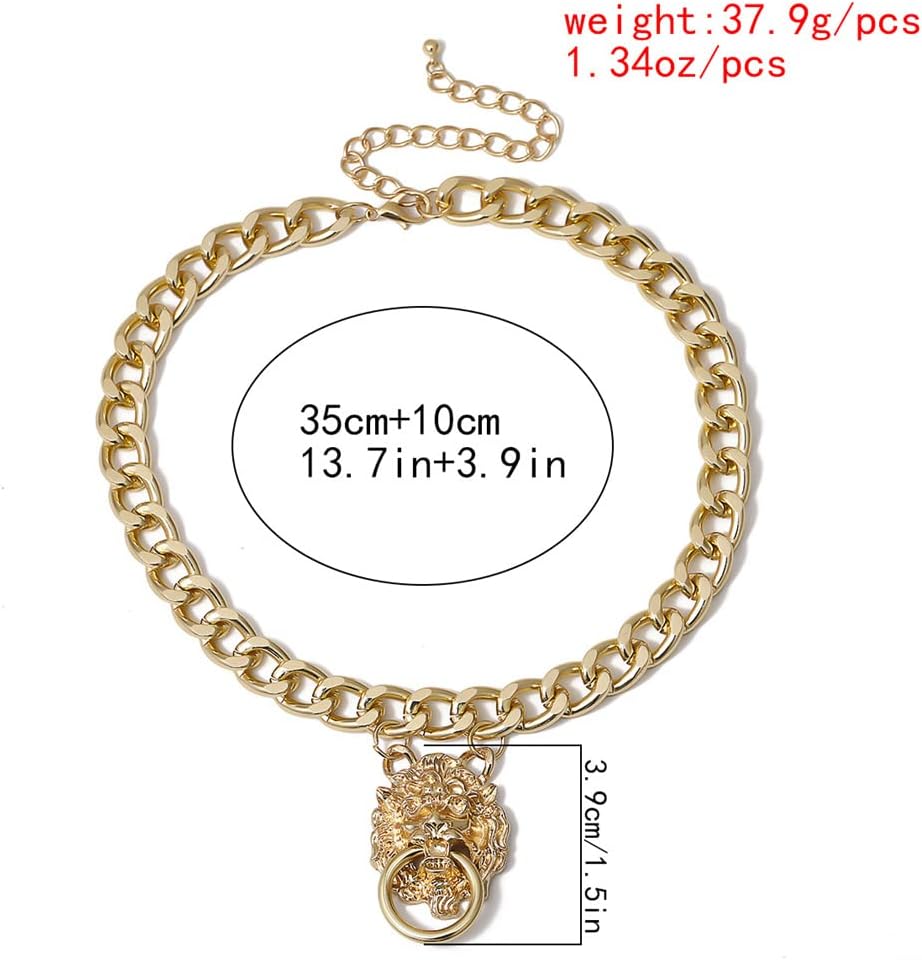 Boho Chunky Choker Necklace Cuban Link Necklaces Chain Fashion Punk Hip-hop Jewelry for Women - Image 4