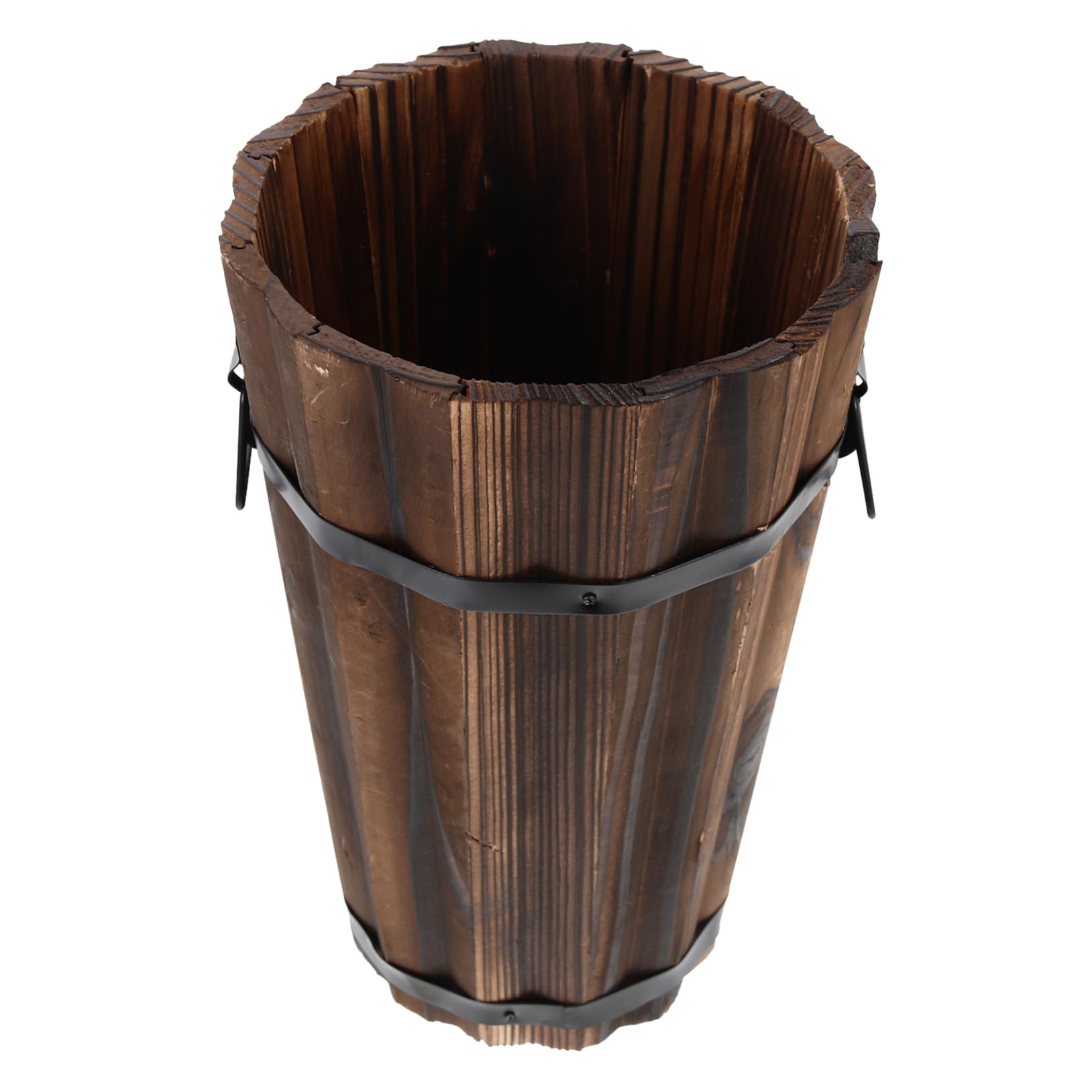 Pot de fleurs vintage en bois rectangulaire pour terrasse et décoration de jardin rustique