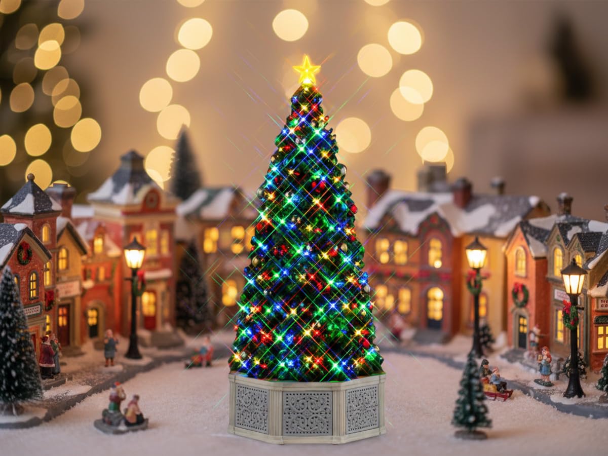 LEMAX Arbre musical avec lumières LED H39 x 17 x 17 cm