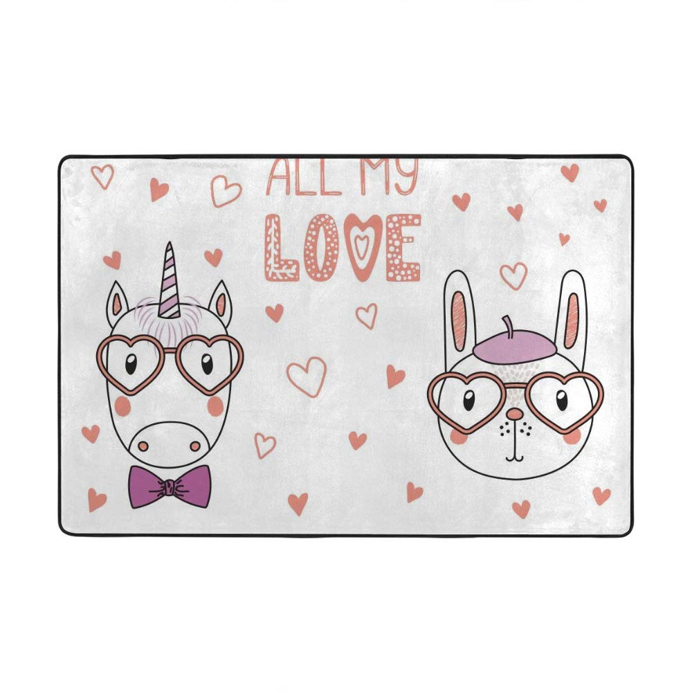 Tapis en velours lavable RuChen motif lapin épais et ultra doux