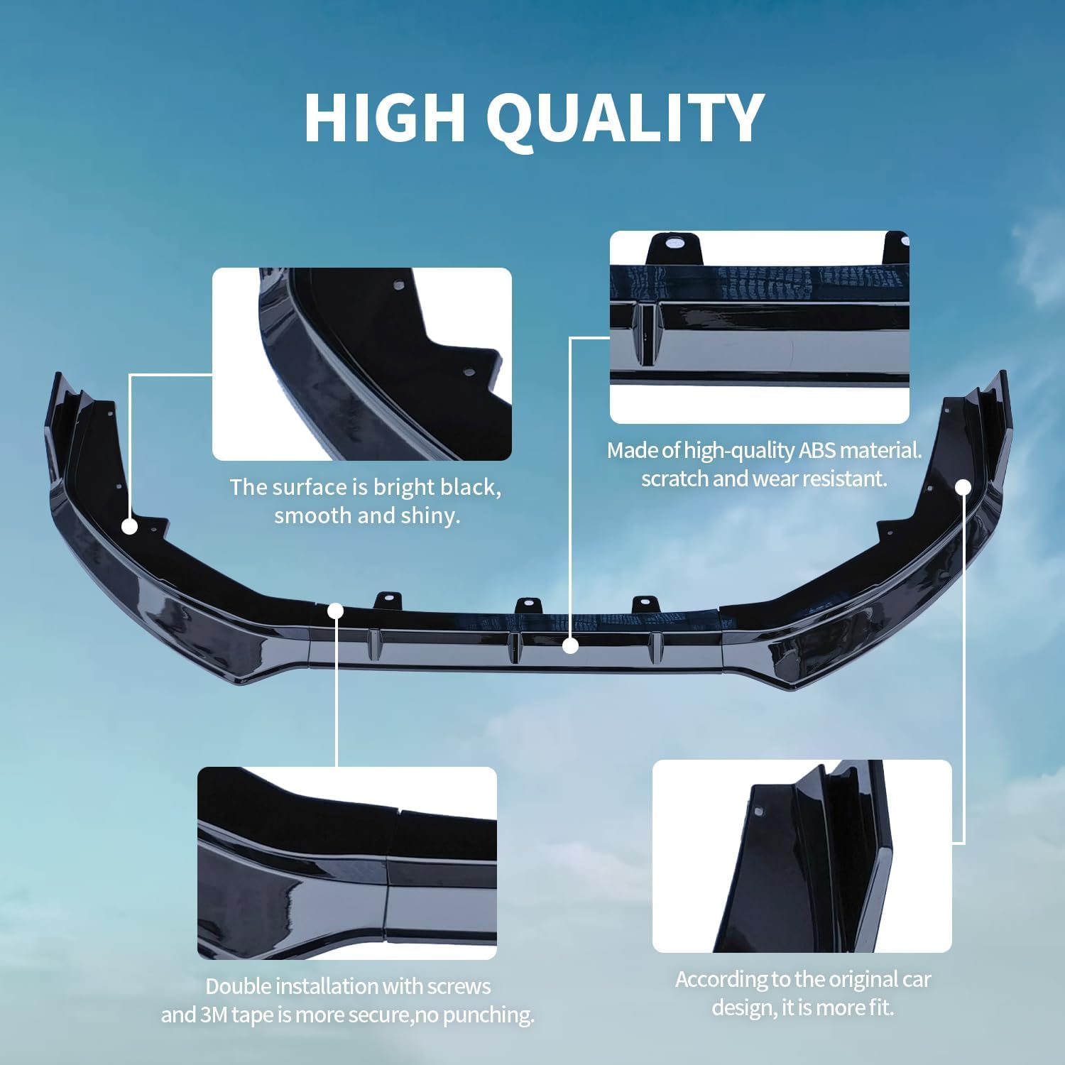 Archaic Front Bumper Lip Spoiler Compatible for 2024 2025 Nissan Sentra [ S SV SR ], Splitter Under Chin Spoiler Body Kit Sentra Accessories