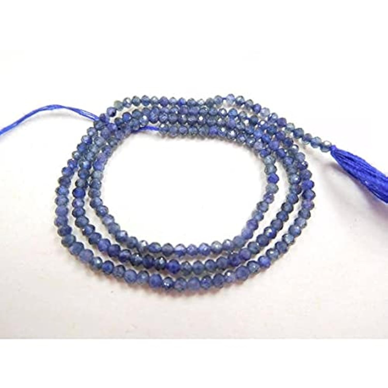 Iolite naturelle en perles de 2-2.5mm rondelle facettée pour fil création bijoux DIY