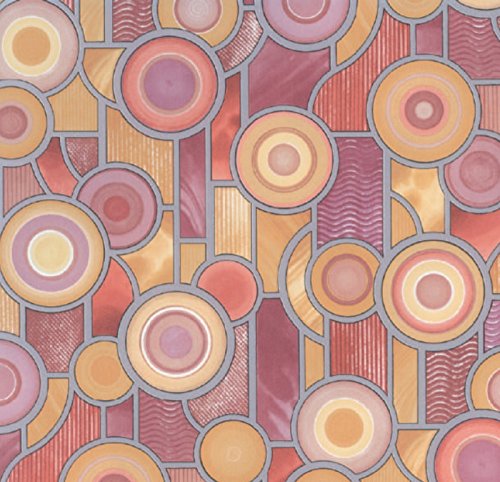 Bunte Fensterfolie Target - Glasdekorfolie Bleiglas Look selbstklebend...