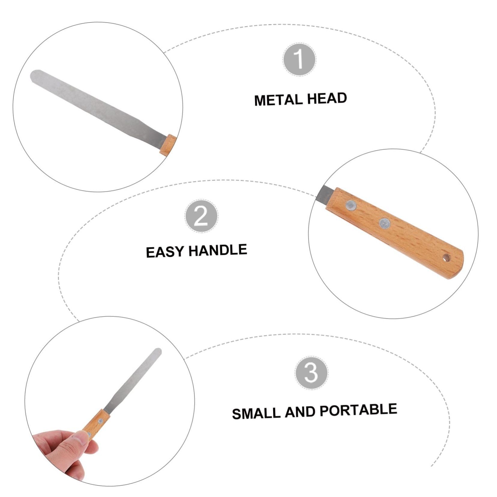 Lurrose 3 Ensembles Couteau À Graver Poterie Sculpture Outil Spatule À Plâtre Coupeur Fraise pour Sculpter Palettiseur Manche Bois Palettiseur pour Argile Acier Inoxydable 4 Pièces * 3