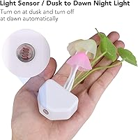 Vista 5 de Sensor Led Night Light, Color Changing Plug-in LED Mushroom Dream Bed Lamp