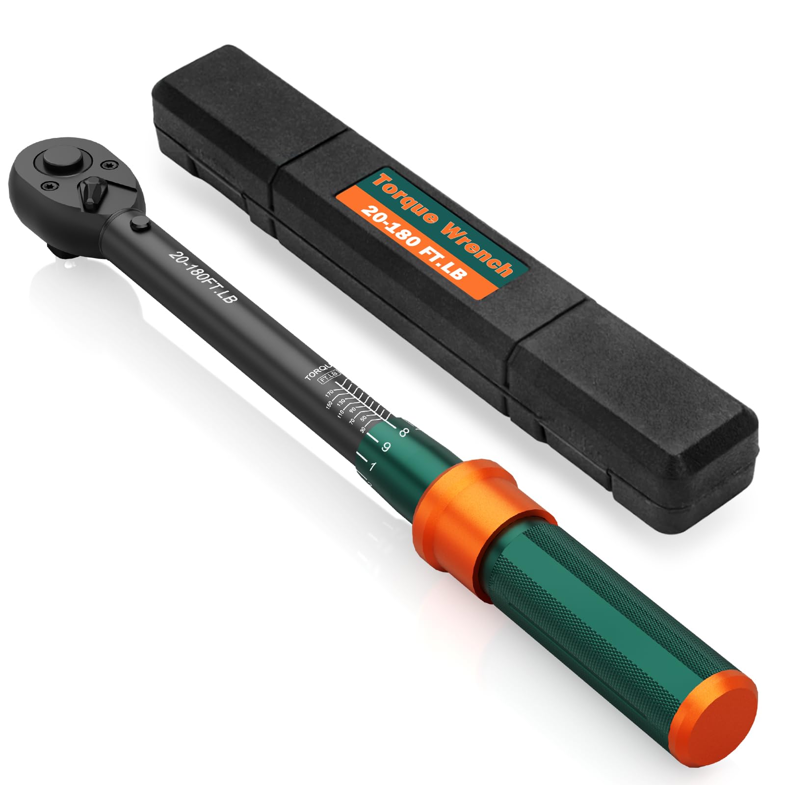 Llave Dinamometrica 1/2", 20-220Nm, 72 Dientes Cabezal Reversible Llave Dinamometrica Coche, Precisión ±3%, para Reparación y Mantenimiento de Moto, Coche y Camión — view 14