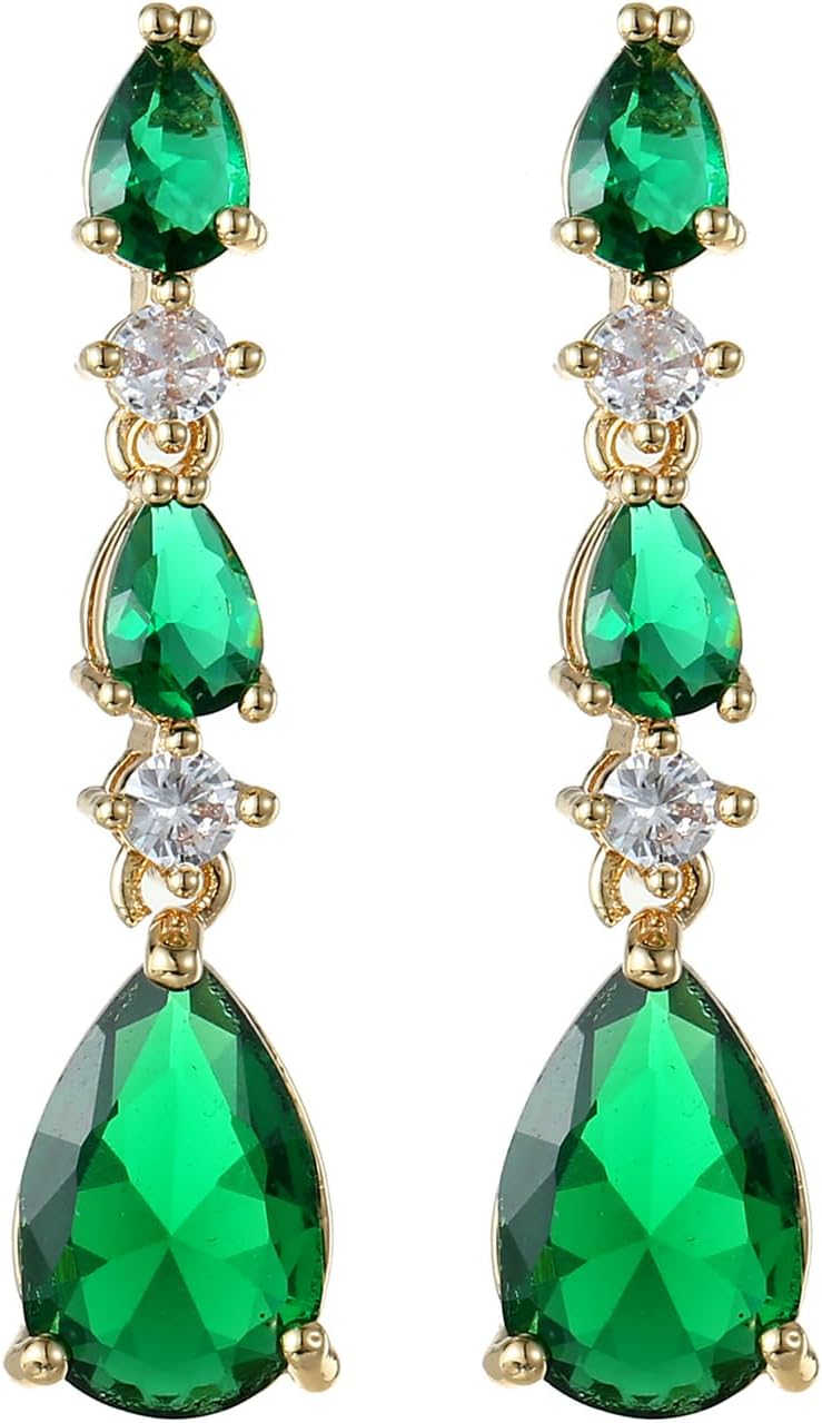 Elegant Crystal Drop Earrings Rhinestone Teardrop Dangle Earrings Bridal Prom Trendy Jewelry for Holiday Party Daily Wear