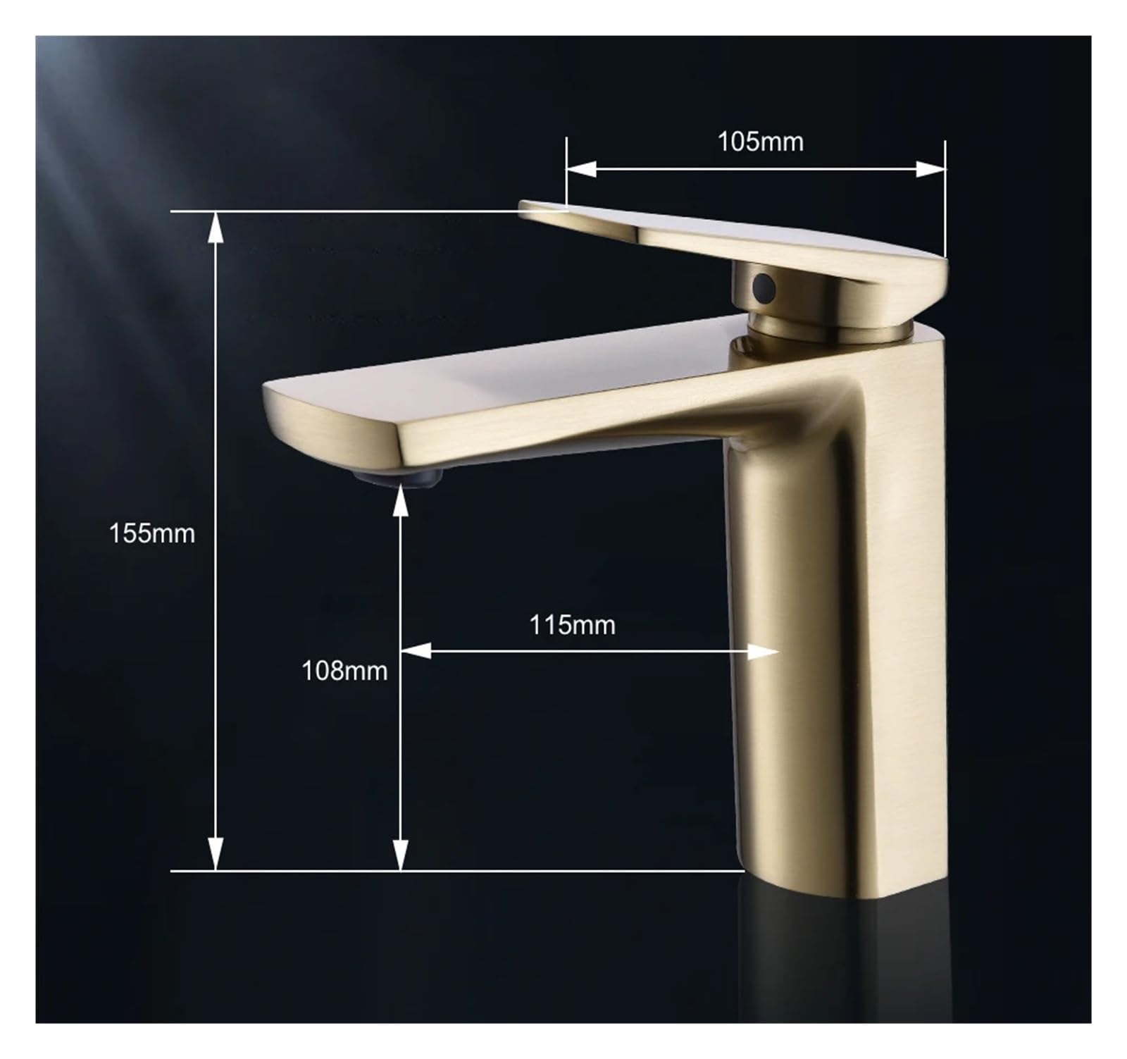 Luksusowe baterie łazienkowe Bateria umywalkowa Bateria zlewozmywakowa Bateria z ciepłą i zimną wodą Mosiądz Chrom Czarny Szczotkowane złoto(Brushed Grey Faucet)