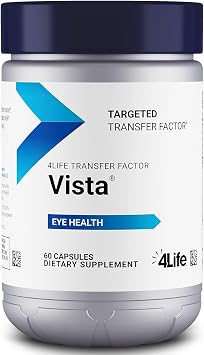 4Life Transfer Factor Vista Eye Health with Lutein Zeaxanthin, 60 Capsules | Bilberry, Astaxanthin, Visual clarity, Carotenoids, Daily Nutrition, Eye wellness, Immune balance, Vitamins A C E, Zinc