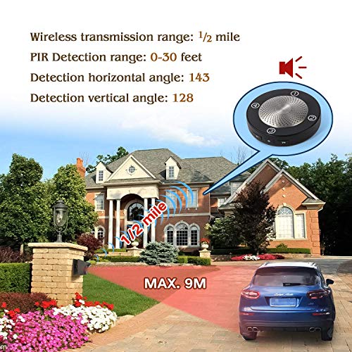 1/2 Mile Long Range Solar Wireless Driveway Alarm Outdoor Weather Resistant Motion Sensor & Detector-Security Alert System-Monitor & Protect Outside Property,No Need to Replace Battery - Thumbnail 3