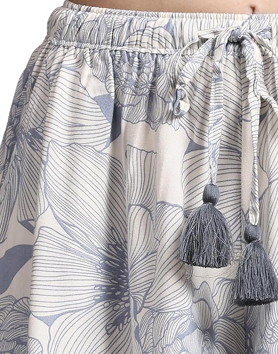 Image of B STORIES Women's Viscose Printed Lounge Culotte Shorts (Pack of 2)