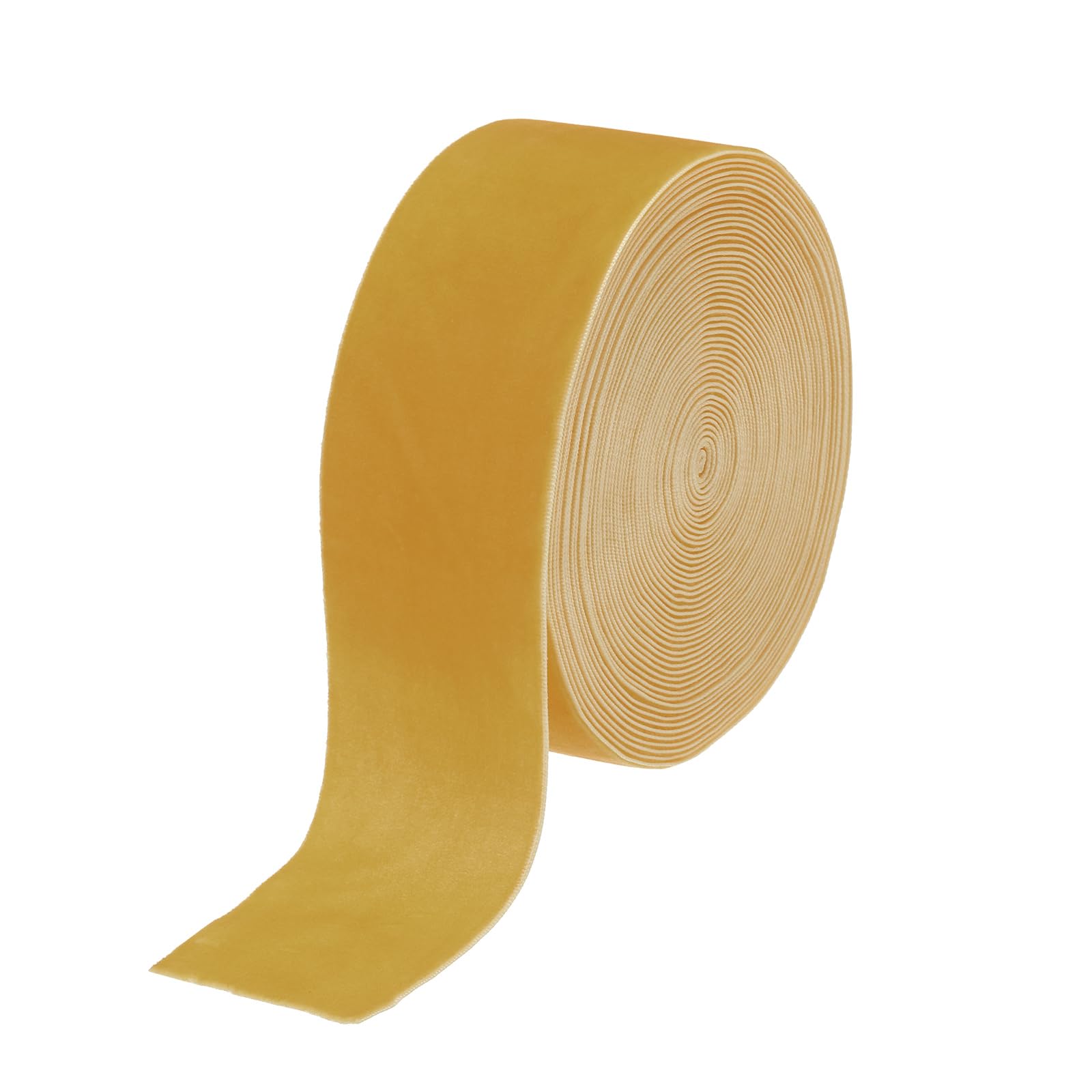 sourcing map Velvet Ribbon 2 Inch x 20 Yard Single Face Spool Silky Velvet Fabric for Bouquets DIY Crafts Gift Wrapping Wedding Party Khaki