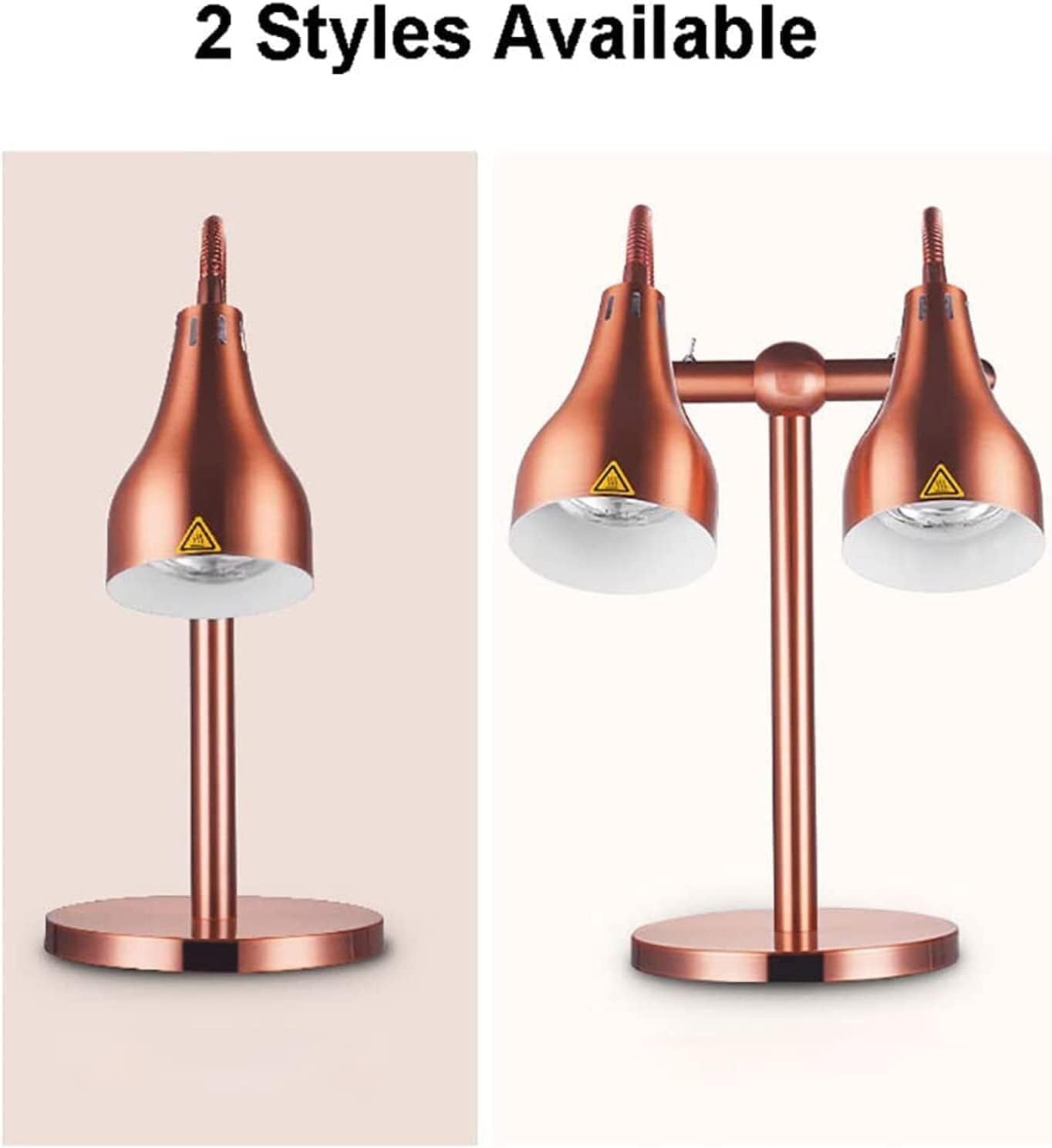 Riscaldamento rapido Lampada riscaldante e Isolante Portatile Indipendente for Esposizione di Alimenti(Double Bulbs)