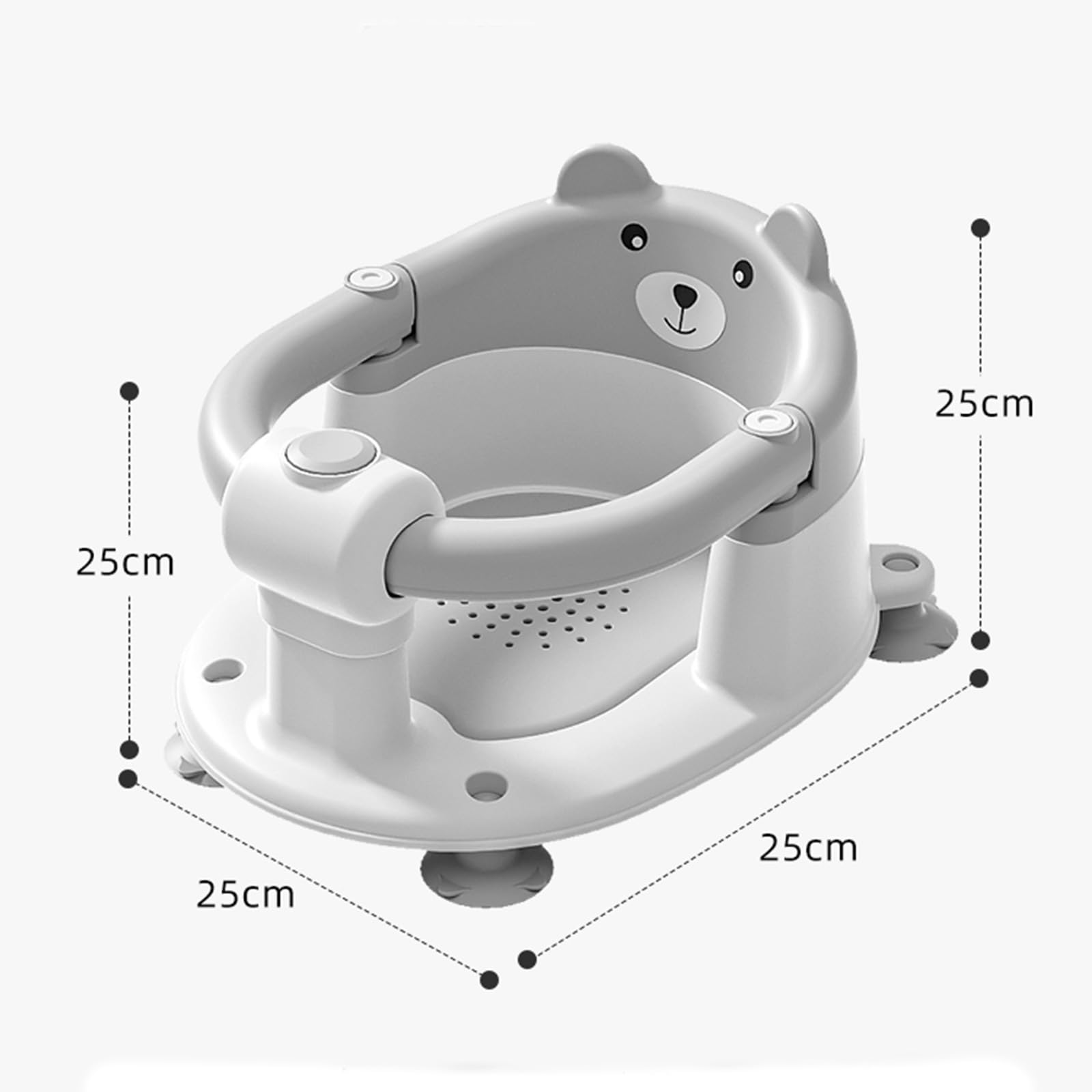 PandaEar Asiento de Baño para Bebé de 6 a 18 Meses | Silla de Baño Antideslizante para Bañera y Ducha | Silla de Bañera Plegable para Bebés